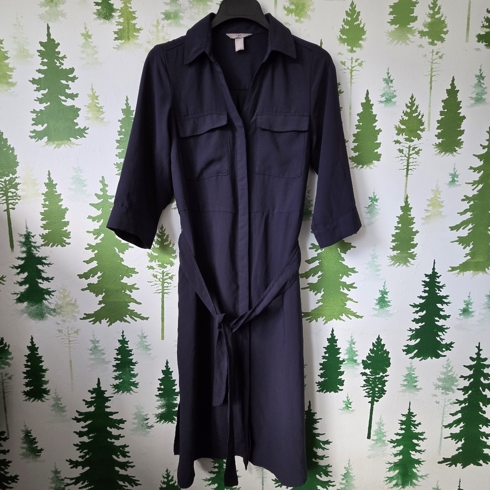 H&M Navy Blue Shirt Dress